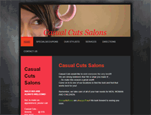 Tablet Screenshot of casualcutssalons.com